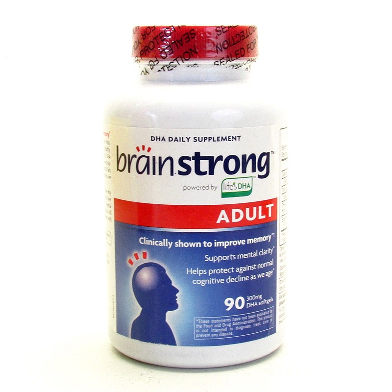BrainStrong Adult DHA 300 mg_ thực phẩm chức năng giúp tăng cường trí nhớ cho người cao tuổi.
