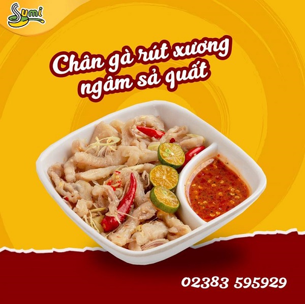 Tại Sumi Food, chân gà sả tắc được chế biến với công thức độc quyền, đảm bảo mang đến cho bạn một món ăn đầy hấp dẫn